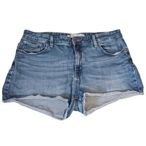 Levis Shorts Womens Size 18 Blue High Rise Signature Boyfriend Cut-off Shorts